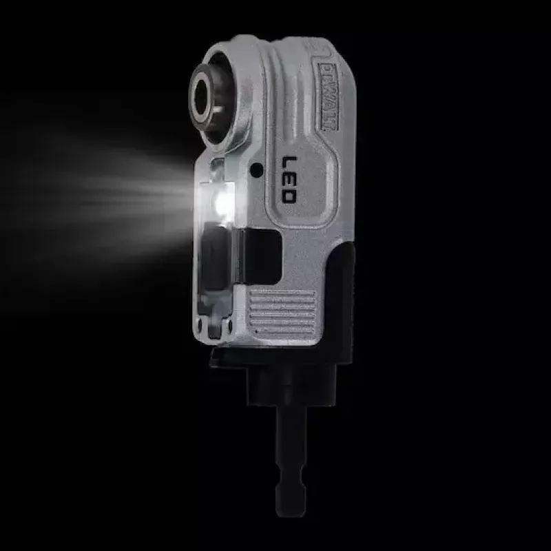 DeWalt DTLRA-QZ 1/4" HEX leņķa uzgalis ar LED apgaismojumu