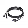 StarTech.com 6 pēdu (1,8m) DisplayPort un USB 5Gbps KVM kabelis, 4K 60Hz, universāli saderīgs DP 1.2/USB 3.0 kombinētais kabelis KVM slēdžiem