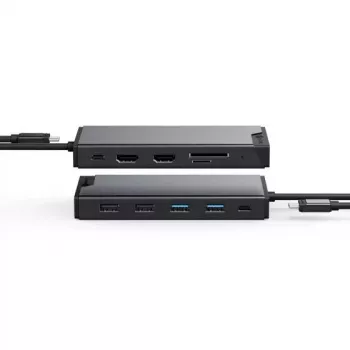 ALOGIC MV2 USB-C 12 portu dokstacija ar Gigabit Ethernet