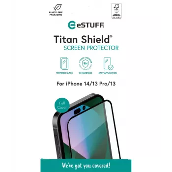 eSTUFF ES501351 rūdīta stikla ekrāna aizsargs Apple iPhone 14/13 Pro/13 caurspīdīgs 1 gab.