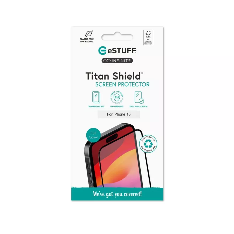 eSTUFF ES501401 ekrāna aizsargs Apple iPhone 15 caurspīdīgs 1 gab.