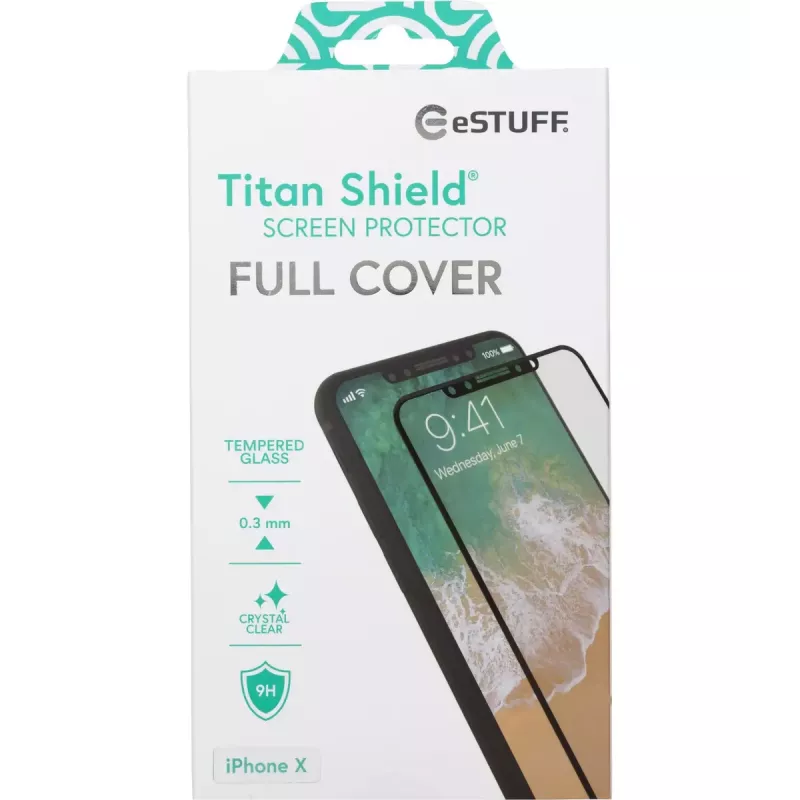eSTUFF ES501510 rūdīta stikla ekrāna aizsargs Apple iPhone X / Xs / 11 Pro