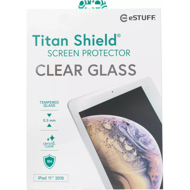 eSTUFF ES503355 rūdīta stikla aizsargplēve planšetdatoram Apple – caurspīdīga, 1 gab.