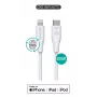 Lightning kabelis eSTUFF ES602270 3m USB-C 2.4A Balts