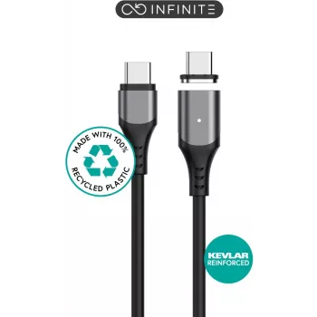 Magnētiskais USB-C kabelis eSTUFF ES604265 1,5m datu pārsūtīšana uzlāde