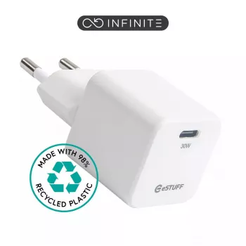 eSTUFF ES637027 mobilā telefona lādētājs Balts AC Fast Charging Iekštelpām