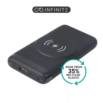 eSTUFF ES641042 bezvadu ārējais akumulators 10000 mAh melns