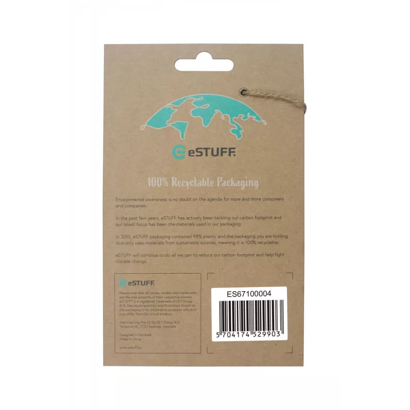 eSTUFF ES67100004 LONDON aizmugures vāciņš iPhone 13 Pro Max, TPU, caurspīdīgs