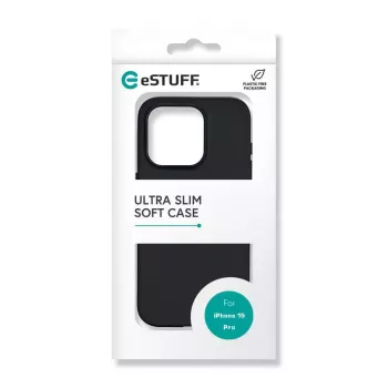 eSTUFF ES67101027 vāciņš iPhone 15 Pro 15.5 cm (6.1 inch) Melns