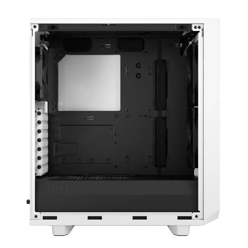 Fractal Design Meshify 2 Compact FD-C-MES2C-05 ATX vidējā torņa korpuss, caurspīdīga rūdīta stikla logs, bez barošanas bloka, balts