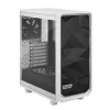 Fractal Design Meshify 2 Compact FD-C-MES2C-05 ATX vidējā torņa korpuss, caurspīdīga rūdīta stikla logs, bez barošanas bloka, balts