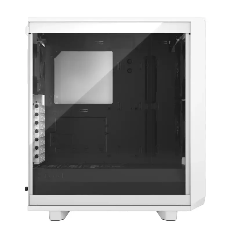 Fractal Design Meshify 2 Compact FD-C-MES2C-05 ATX vidējā torņa korpuss, caurspīdīga rūdīta stikla logs, bez barošanas bloka, balts