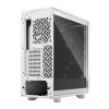 Fractal Design Meshify 2 Compact FD-C-MES2C-05 ATX vidējā torņa korpuss, caurspīdīga rūdīta stikla logs, bez barošanas bloka, balts
