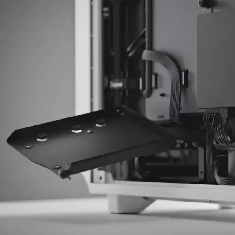 Fractal Design Meshify 2 Compact FD-C-MES2C-05 ATX vidējā torņa korpuss, caurspīdīga rūdīta stikla logs, bez barošanas bloka, balts