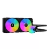 Šķidruma dzesēšanas sistēma Fractal Design Lumen S28 v2 RGB — 140 mm ventilatori, 500–1700 RPM, Melna