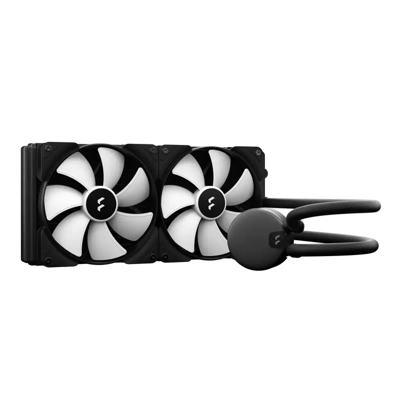 Šķidruma dzesēšanas sistēma Fractal Design Lumen S28 v2 RGB — 140 mm ventilatori, 500–1700 RPM, Melna