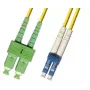 Microconnect FIB8410005 optiskā šķiedra kabelis 0.5 m SC LC dzeltens