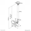 Neomounts FPMA-C100SILVER griestu stiprinājums monitoram/TV 10-30 collas - augstums 79-129 cm