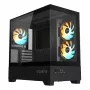GIGABYTE C201 PANORAMIC korpuss - Mid Tower, m-ATX, atbalsta 360mm radiatoru, 3 iebūvēti ventilatori, USB 3.0, RGB Fusion