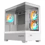 GIGABYTE C201 PANORAMIC ICE datora korpuss - Mid Tower, m-ATX, atbalsts 360mm radiatoram, 3 iebūvēti ventilatori, USB 3.0, atbalsta RGB Fusion
