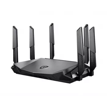 MSI RadiX AX6600 WiFi 6 Tri-Band bezvadu maršrutētājs, Gigabit Ethernet, Tri-band (2.4 GHz / 5 GHz / 5 GHz), Melns