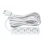Microconnect GRU00450WDK pagarinātājs 5 m 4 kontaktligzdas Iekštelpām Balts