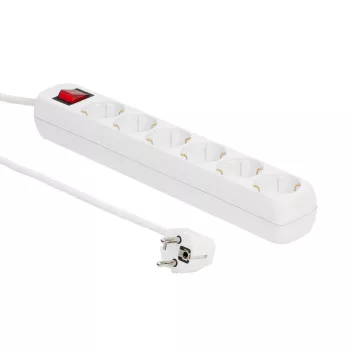 Microconnect GRU00610W pagarinātājs 10 m 6 kontaktligzdas Balts