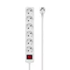 Microconnect GRU00610W pagarinātājs 10 m 6 kontaktligzdas Balts