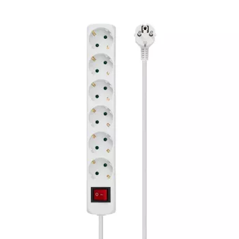 Microconnect GRU00610W pagarinātājs 10 m 6 kontaktligzdas Balts