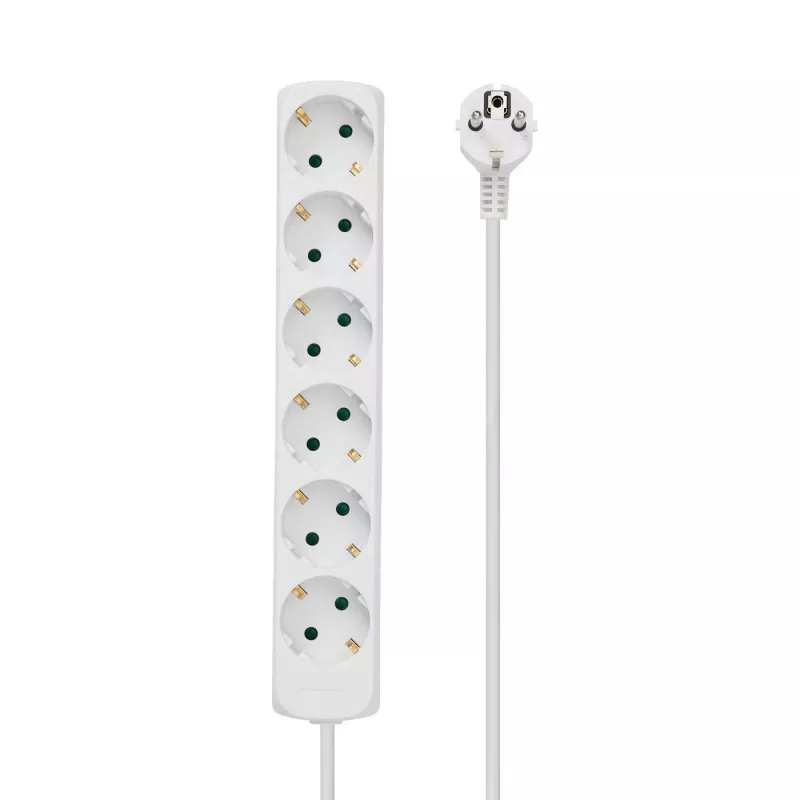 Microconnect GRU00615W pagarinātājs 1,5 m 6 kontaktligzdas Balts