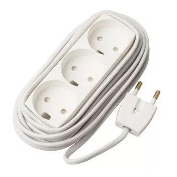 Pagarinātājs Microconnect GRUELU3H050 5m 3 AC kontaktligzdas Balts