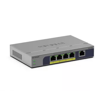 Netgear GS105P neapstrādāts 5 portu PoE slēdzis 1Gb Ethernet ar Power over Ethernet (GS105P-300EUS)