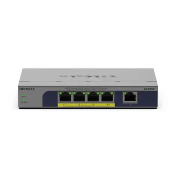 Netgear GS105P neapstrādāts 5 portu PoE slēdzis 1Gb Ethernet ar Power over Ethernet (GS105P-300EUS)