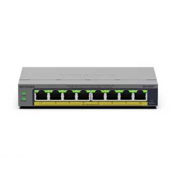 NETGEAR GS108EP Pārvaldāms L2/L3 Gigabit Ethernet slēdzis (10/100/1000) Pelēks