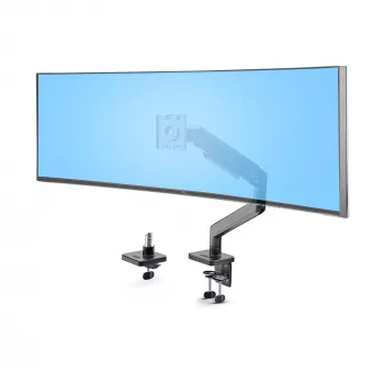 StarTech.com Monitora galda stiprinājums līdz 49 collu 32:9 īpaši platajiem izliektajiem ekrāniem, mehāniskā atsperes roka, C-skava/skrūvējams, bezinstrumentu regulēšana, maks. 20 kg