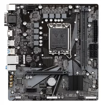 GIGABYTE H610M H V2 DDR4 mātesplate - atbalsta Intel Core 14. paaudzes CPU, 6+1+1 hibrīda digitālā VRM, līdz 3200MHz DDR4 (OC), 1xPCIe 3.0 M.2, GbE LAN, USB 3.2 Gen 1
