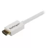 StarTech.com HD3MM3MW 3 m (10 ft) CL3 High Speed HDMI kabelis uzstādīšanai sienā, Ultra HD 4K x 2K, zeltīti kontakti, 30/32 AWG, baltā krāsā