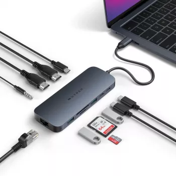 Targus HD4006GL USB-C dokstacija 11 portu, 4K 60 Hz, 140 W PD, melna