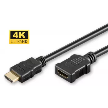 Microconnect HDMI 2.0 pagarinātāja kabelis 1,5 m vīrietis-sieviete 18 Gbit/s