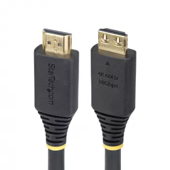 StarTech.com 15ft (4.5m) HDMI kabelis ar satveramajiem savienotājiem, 4K 60Hz/1440p 144Hz, HDR10/HDCP 2.2/ARC, 18Gbps, UHD HDMI 2.0 vads TV/Monitoram/Displejam, TPE apvalks