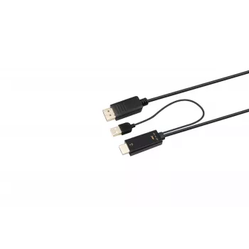Microconnect HDMI-DP-CON1 video kabeļa adapteris 1 m HDMI Type A (Standard) DisplayPort Melns