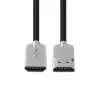 Microconnect HDMISUPERSLIM015M HDMI kabelis 1,5 m HDMI Type A (Standarta) Melns, Metālisks