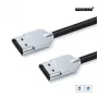 Microconnect HDMISUPERSLIM1M HDMI kabelis 1 m HDMI Type A (Standarta) Melns, Metālisks