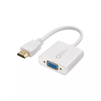 Mikroconnect HDMVGA1 video kabeļa adapteris 0.15 m HDMI Type A (Standard) VGA (D-Sub) Balts