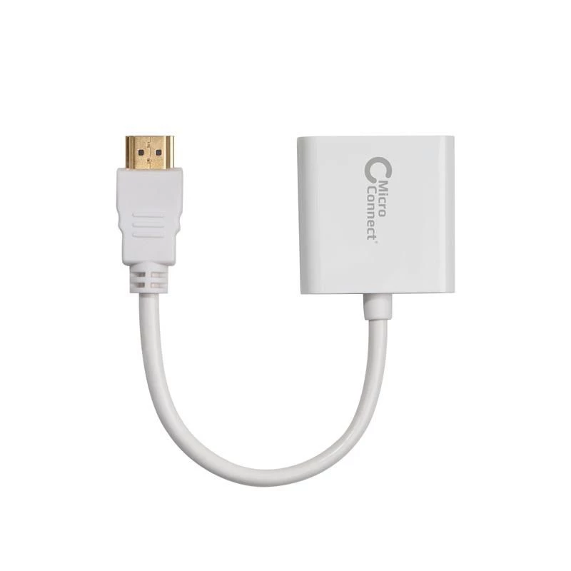 Mikroconnect HDMVGA1 video kabeļa adapteris 0.15 m HDMI Type A (Standard) VGA (D-Sub) Balts
