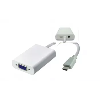 Microconnect HDMVGA2 video kabeļa adapteris 0.15 m HDMI A tipa (standarta) VGA (D-Sub) balts