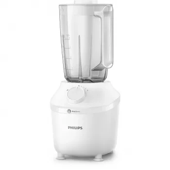 Galda blenderis Philips HR2041/00 — 450 W, 1,9 L plastmasas trauks, nerūsējošā tērauda asmeņi, balts