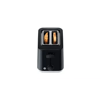 Toasteris BRAUN HT1010BK — 2 šķēlēm, 900 W, melns, plastmasas korpuss