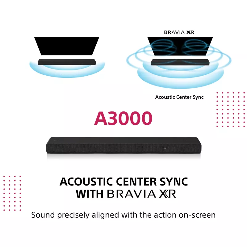 Skaņas josla Sony HT-A3000 Melna 3.1 kanāli 250 W
