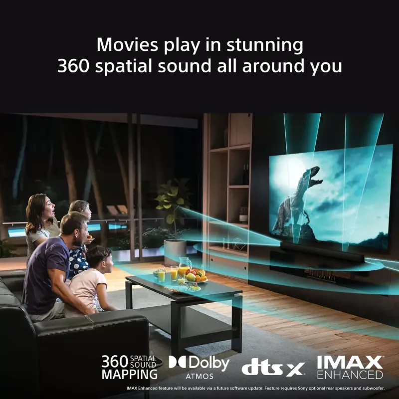Sony BRAVIA Theatre Bar 8 – Dolby Atmos skaņas josla, 11 skaļruņi, Wi-Fi, Bluetooth, 360 Spatial Sound Mapping